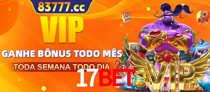 Banner promocional do 17bet oferecendo 100% de recompensas adicionais contínuas para quem fizer o login diário (Daily sign-in), com um mascote de coelho.